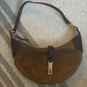 Ralph Lauren Polo ID suede mini purse